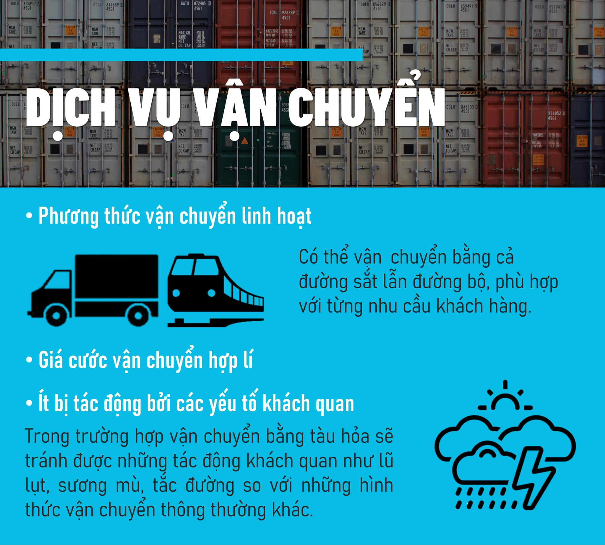 Dịch vụ vận chuyển hàng hóa đường sắt Việt Nam